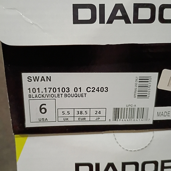 Diadora Swan Black Violet Bouquet Women's Casual Running Shoes - Picture 11 of 11